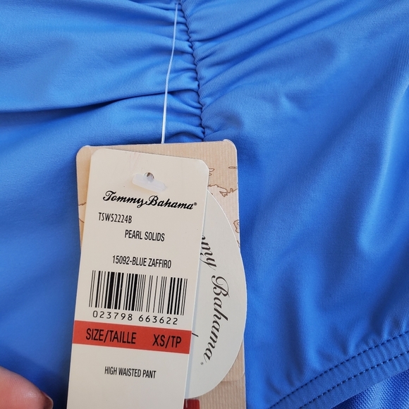 New Tommy Bahama Womens Size XS Blue Zafiro High Waisted Bikini Bottom - Picture 5 of 9